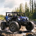 thumbnail image 6 of TOYBSNR 24 Volt 2-Seater Ride on Toys with Remote Control 4WD XXXL Electric Car for Big Kids Ages 3-14, Ride on Cars UTV with 15" EVA Tires, Rainbow LED Lights Bluetooth Music Spring Suspension Blue, 6 of 10