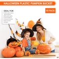 thumbnail image 3 of Paquete de 10 minicubos con forma de calabaza de Halloween, cubos portátiles para dulces de calabaza para niños, calabazas, 3 of 5