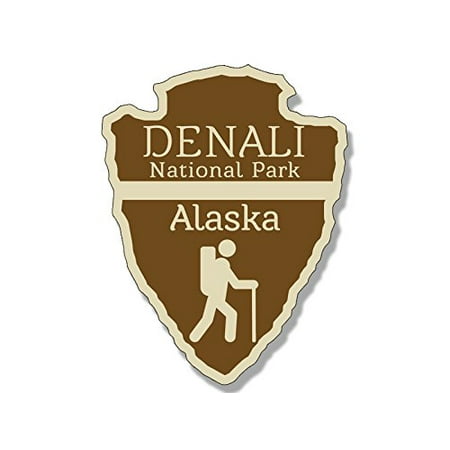 Arrowhead Shaped DENALI National Park Sticker (rv camp hike