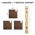 thumbnail image 4 of Excello Global Products Three Tier Floating Corner Shelves -  Easy to Assemble, Multiple Configurations (Dark Brown & Natural Wood) - EGP-HD-0401, 4 of 5
