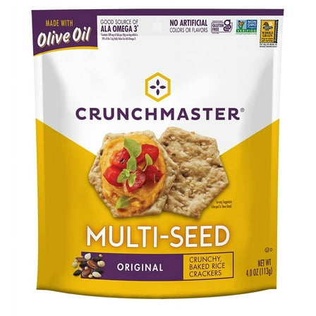 Pack of 2 Crunchmaster Multi-Seed Gluten-Free Crackers - Original - 4 oz