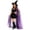 Purple, variant on Halloween Witch Costume for Women, Elegant Sheer Tulle Cape with Ruffled Witch Hat for Adults Cosplay Masquerade Party Outfit