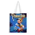 thumbnail image 1 of The Adventures of Pinocchio Bolso de tela con estampado de lienzo para mujer, bolsa de compras reutilizable y estética, con cremallera interior, regalo para mujer,40*45cm., 1 of 6