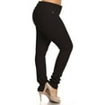 thumbnail image 2 of Women's Plus Size Casual Pull-On Button Zip Basic Pockets Solid Jegging Pants, 2 of 4