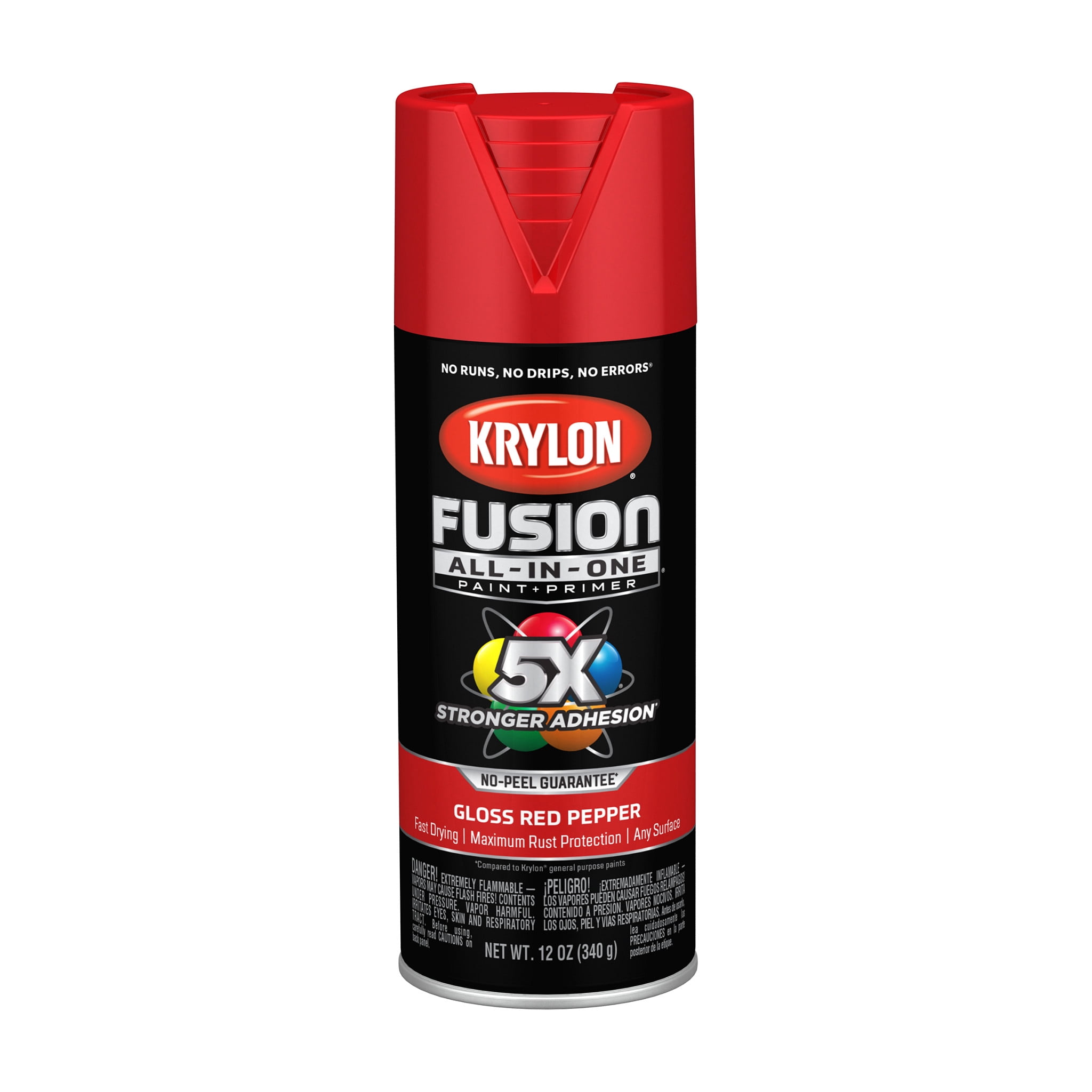 (2 pack) Krylon K02720007 Fusion All-In-One, Gloss, Red Pepper, 12 oz, Spray Paint, Multi-Surface, (1 Piece, 1 Pack)