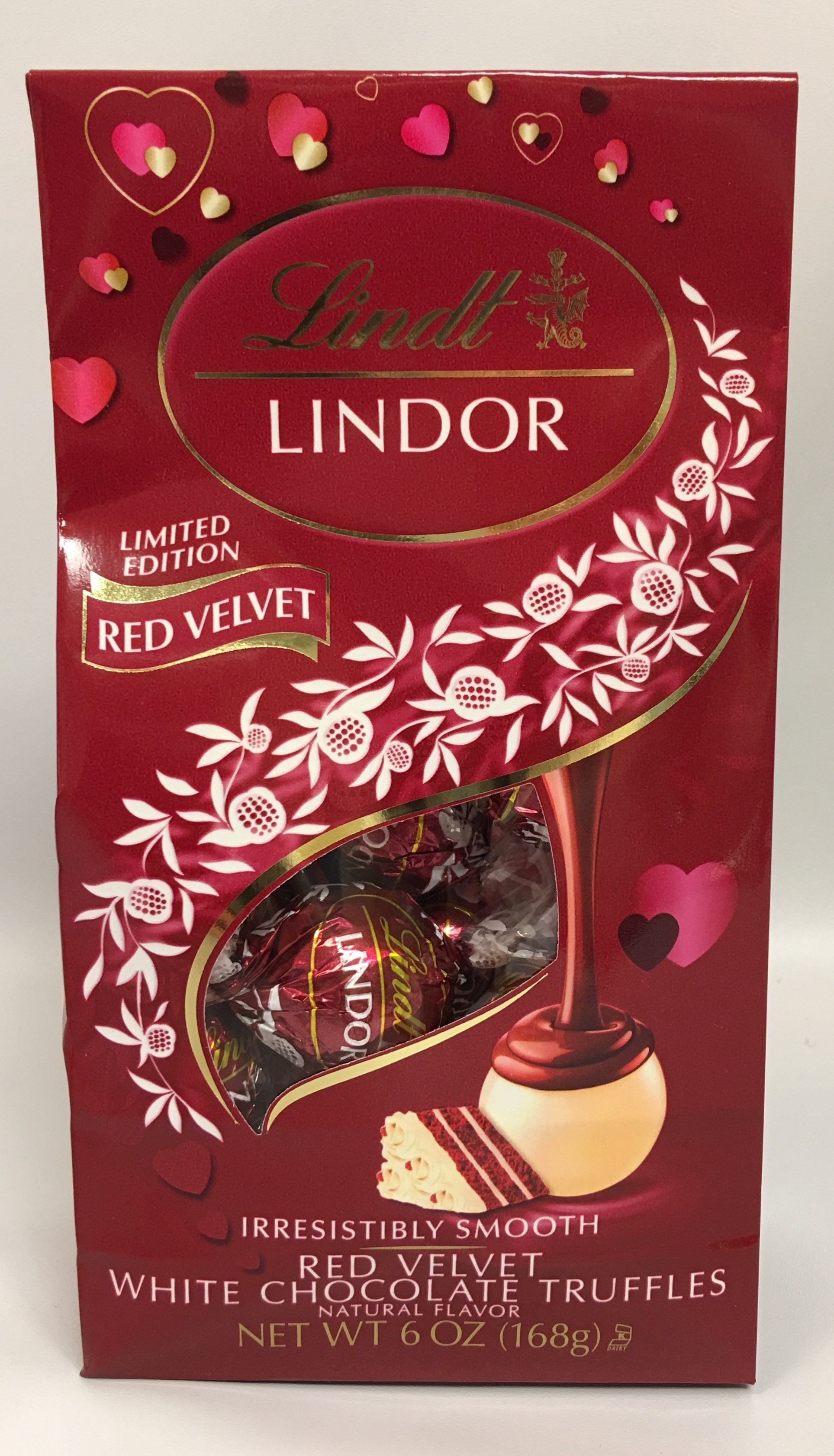 Lindt Valentine's Day Red Velvet White Chocolate Truffles 6oz bag