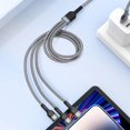thumbnail image 4 of Cable de carga USB 3 en 1, cable de carga trenzado rápido de 1,3 m, cable de carga universal con múltiples puertos, 4 of 5