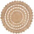thumbnail image 7 of Hauteloom Longville Jute Living Room, Bedroom Area Rug - Natural Fiber - Beige - 8'-Round, 7 of 7