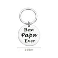 thumbnail image 6 of comerut Stainless Steel Keychain Dad from Son Best Dad Ever Keychain Gift Double Sided Letter Print Keyring Valentine Day Heartwarming Gift, 6 of 8