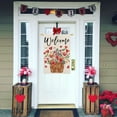 thumbnail image 4 of Welcome Valentines Day House Flag 28x40 Inch Double Sided Floral Love Hearts Large Burlap for Outside Rustic Anniversary Wedding Holiday Yard Decoration, 4 of 6