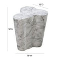 thumbnail image 2 of TOV Furniture Slab Marble Free-form Shaped Short Side Table, 2 of 6