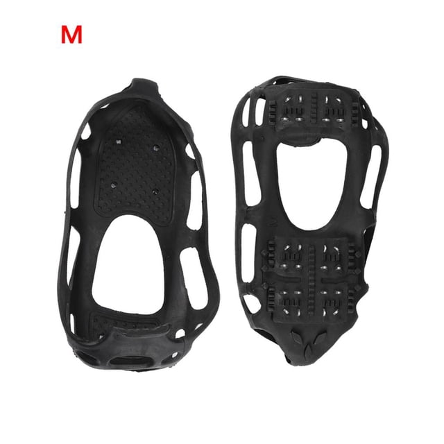Eigraketly 1 par de zapatos antideslizantes para pesca en hielo de 24 dientes, zapatos de nieve, tacos, crampones, escalada de invierno, Camping, Escalada No.2 Eigraketly OD009867-02