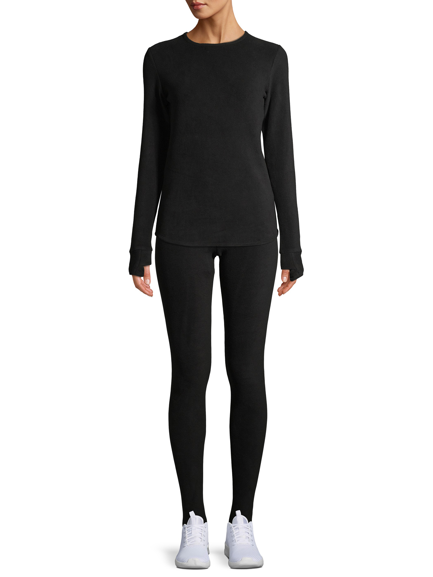 ClimateRight by Cuddl Duds Women's Stretch Fleece Base Layer High Waisted Thermal Leggings - image 2 of 6