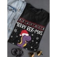thumbnail image 3 of Merry Rex-Mas T-Shirt Women -Smartprints Designs, Female Large, 3 of 4