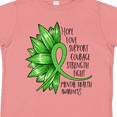 thumbnail image 4 of Inktastic Mental Health Awareness Green Sunflower Ribbon Boys or Girls Toddler T-Shirt, 4 of 5