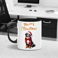 thumbnail image 4 of Merry Christmas Bernese Mountain Dog Enjoys Woofmas Winter Xmas Holiday 11oz Accent Two-tone Mug Berner Lover Gifts Coffee Tea Cup - 02022, 4 of 5