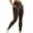 Brown, variant on Leggings for Women High Waist Yoga Pants Casual Solid Color Ankle V Crossover Seamless Stretch Butt Lifting Tights with Pocket Slim Fall Gym Workout Hiking Joggings