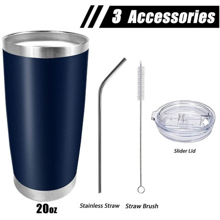 Creative Travel Thermos Stainless Steel Coffee Cup with Straw