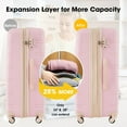 thumbnail image 5 of Hardshell Luggage Sets 3 Piece Gradient Color Expandable Suitcase with Spinner Wheels and TSA Lock Lightweight 20" 24" 28" Available,Pink Green, 5 of 11