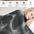 thumbnail image 3 of BCIIG Skull Throw Blanket Cool Smoking Skull Flannel Blanket Super Soft Warm Fleece Bedspread Home Decor for Bed Couch Living Room All Season 40x50in, 3 of 6
