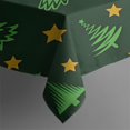 thumbnail image 4 of Christmas Rectangle Table Cloths Green Christmas Trees Table Cloths 60x102inch Polyester Waterproof and Reusable Tableclothes for Kitchen Dining Room Living Room Parties, 4 of 5