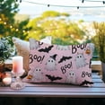 thumbnail image 4 of Halloween Pillow Cover 12x20 Repeating White Ghosts Spooky Pink Throw Pillow Case Autumn Thanksgiving Harvest Decorative Cushion Outdoor Cushion Case Sofa Couch Bed Decor Lumbar, 4 of 6