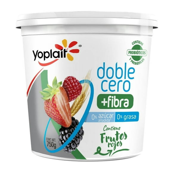 Yoghurt batido Yoplait doble cero frutos rojos 750 g