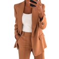 thumbnail image 5 of Autumn Business Casual Two Piece Suit For Women Polyester Jackets With Wide Leg Pants Wrinkled Resistant Office Wear Set, 5 of 9