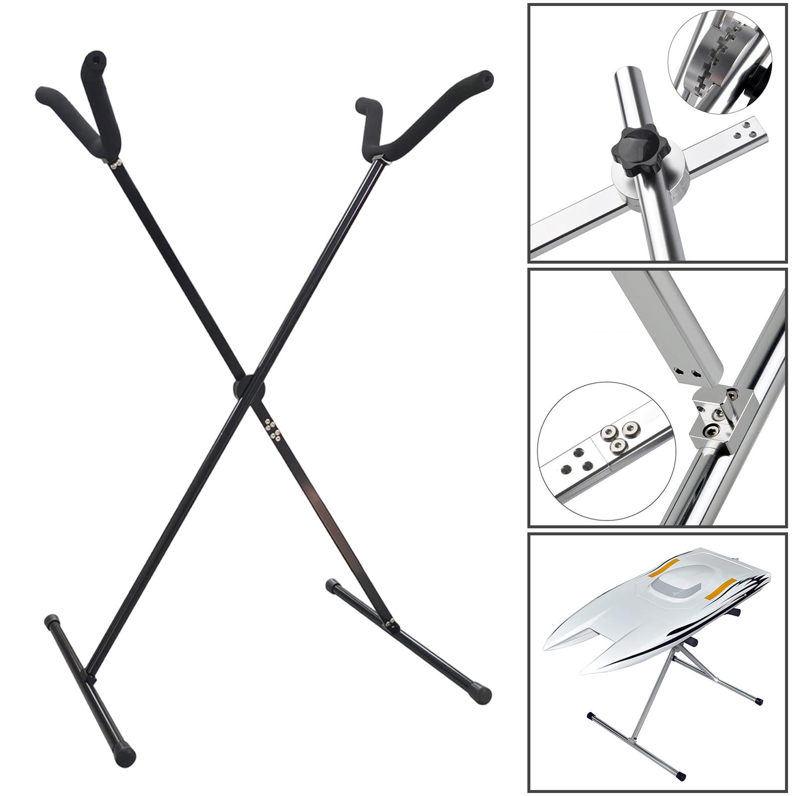 Dualoai RC Airplane Model Display Stand Aircraft Model Rack Multipurpose for Living Room Black