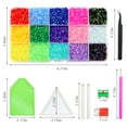 thumbnail image 7 of ZYNERY  18000pcs Flatback Rhinestones, 15 Mixed Color Jelly Rhinestones Round Shape Crystals Rhinestones for Crafts Nail Face Art Shoes Diamond Painting with Storage Box/Tweezers/Drill Pen (3mm), 7 of 7