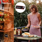 Royal Gourmet TS1601 Skewers for Grilling- 13 Long Flat BBQ Skewers with Push Bar- Shish Kabobs- Stainless Steel Skewer Sticks, 12 PCS