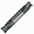 thumbnail image 1 of 3/16" Diameter 4 Flute Double End Stub Carbide End Mill 30° Helix, ALTiN Coated .375" Flute Length, 2"OAL, 1 of 1