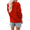 thumbnail image 2 of Women's Christmas Sheep Sweatshirt,  Fleece Crew Neck, Festive Navidad Print, Casual All-Season Knit Fabric Top, 250gsm, Cozy Holiday Fashion with Santa Hat, 2 of 6