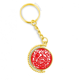 thumbnail image 1 of Corte de papel China Zodiaco serpiente animal Anillo de oro de metal llavero llavero, 1 of 3