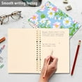 thumbnail image 4 of FORMRS 1-Subject Spiral Notebook 8" x 5" College Ruled 60 Refillable Sheet A5 Hard Cover, 2 Pack, Blue Floral, 4 of 7