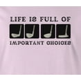 thumbnail image 2 of 9 Crowns Men's Unisex Graphic Tee Golf Choices Funny T-shirt (Medium, GolfChoices-JPink), 2 of 3