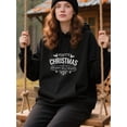 thumbnail image 2 of Trendy Winter Christmas Hoodie for Men Women, Holiday Pullover Hooded Sweatshirt, Cozy Cotton Poly Blend, Funny Winter Xmas Gift Outfit, 2 of 5