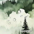 thumbnail image 4 of Dark Green Extra Long Misty Pine Forest Shower Curtain 72 x 84, XL Mountain Foggy Woodland Scenery Tree Shower Curtains for Bathroom, Waterproof Nature-Themed Decor, 4 of 6