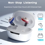 Ceretone Torch In-The-Canal Ear Hearing Aids with Intricon® 16-Channel Digital Chip, Rechargeable OTC Digital Hearing Devices for Senior , Volume Control & Preset Programs
