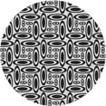 thumbnail image 1 of Ahgly Company Machine Washable Indoor Round Transitional Charcoal Black Area Rugs, 8' Round, 1 of 7