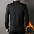 thumbnail image 4 of LNWUY Chemises à Manches Longues pour Hommes Séchage Rapide Chemise de Performance Printemps Automne Couleur Unie Rembourrée Chaude Confortable Chemises à Col Rabattable Noir TTTG, 4 of 4
