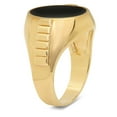 thumbnail image 2 of Men’s Large 14k Yellow Gold Plated Black Signet Style Classic Ring - Size 9.5, 2 of 7