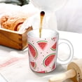 thumbnail image 3 of Yiaed Watermelon Print Ceramics Coffee,Large Handle Design,Extra Large Tea and Coffee Cup for Office and Home Mugs, 3 of 6
