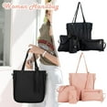 thumbnail image 2 of 4Pcs/set Women Handbag Messenger PU Leather Shoulder Bag Tote Purse Satchel, 2 of 9