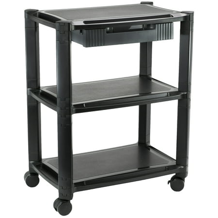 - VIVO Height Adjustable Mobile Computer Cart Smart Stacked Rolling Stand and Storage Drawer (CART-V00B)