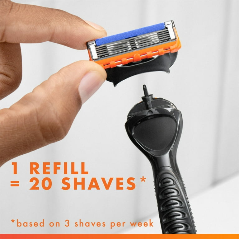 Gillette Fusion5 Power Man's Shaver, Orange Handle, with 1 Blade