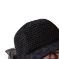 thumbnail image 4 of Qarigey Sombrero de paja con lazo, tejido ahuecado hecho a mano, cinta parasol para mujer, accesorios de verano Sombreros Negro, 4 of 6