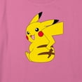 thumbnail image 2 of Girl's Pokemon Pikachu Sitting Portrait Graphic Cropped T-Shirt Light Pink X Small, 2 of 3