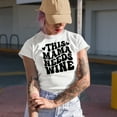 thumbnail image 2 of This Mama Needs Wine, Drinker Mom Quote, Groovy Retro Wavy Text Merch Gift, Heather Grey T-Shirt, Medium, 2 of 5