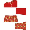 thumbnail image 5 of DARING DIVA Long Sleeve Button Up Tree Print Sleepwear Pajamas Sets ["Women"] XS Red, 5 of 5